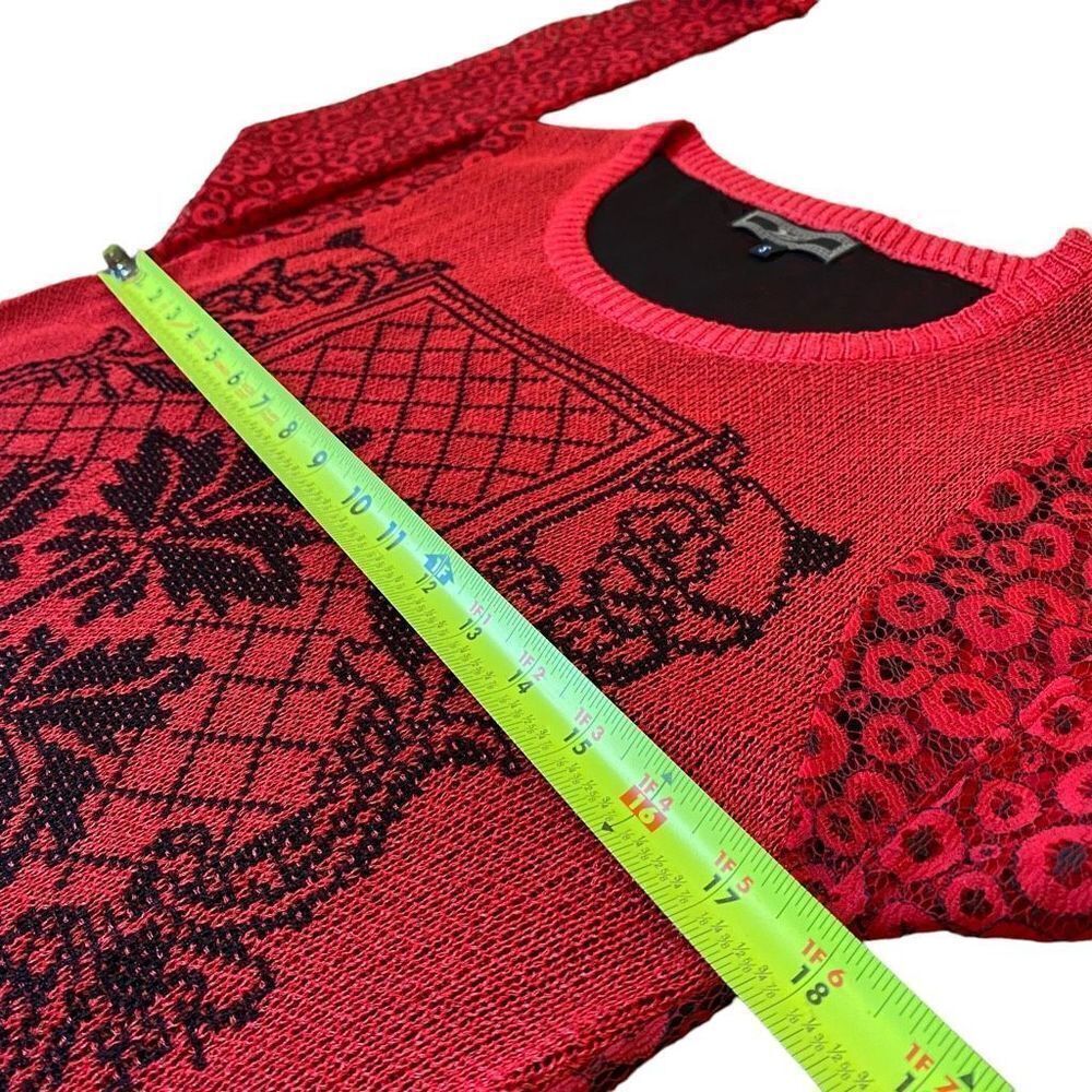 Women’s Long Sleeve Sheer Crewneck Blouse - Picture 8 of 9